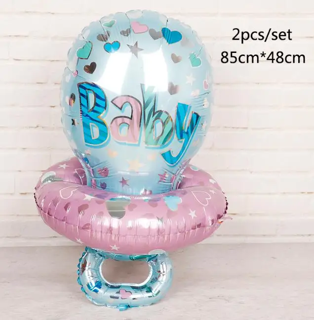 SP012B13 2 шт./компл. 85*48 см Большие Детские Соска воздушный шарик из фольги в форме, розовая, голубая, день рождения девочки мальчика вечерние украшения детский душ вечерние игрушки - Цвет: SP012B13