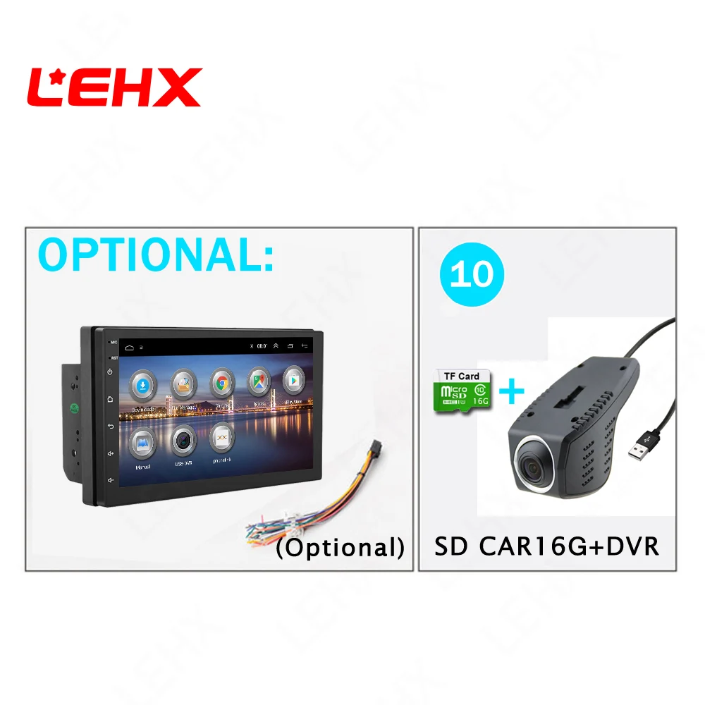LE705-DVR-CAR 16G LEHX автомобильный android 8,1 автомобильный dvd для toyota nissan qashqai x trail-note almera juke Мультимедиа Навигация gps универсальный Автомобильный плеер - Цвет: LE705-DVR-CAR 16G