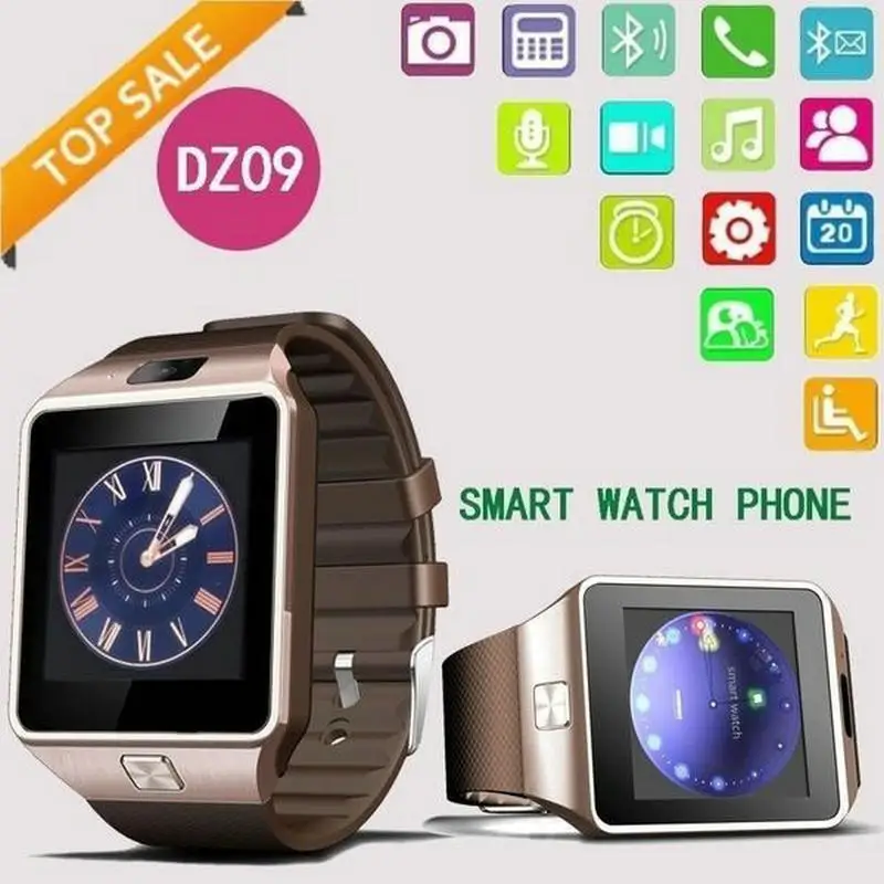 DZ09 ЖК-дисплей Bluetooth Смарт-часы Android телефон камера Sim карта Универсальная