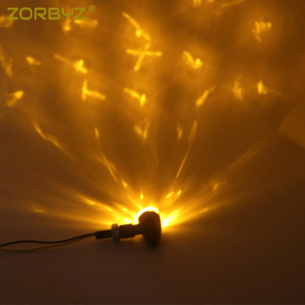 Мини Универсальный мотоцикл указатель поворота LED хром металл прозрачные линзы