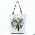 Сумка-тоут женская с цветочным принтом, на плечо