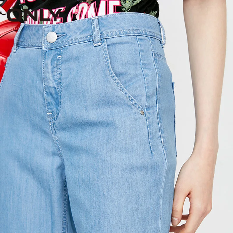 ONLY Summer New Low-waist Straight 9-point BF Jeans | 118249507