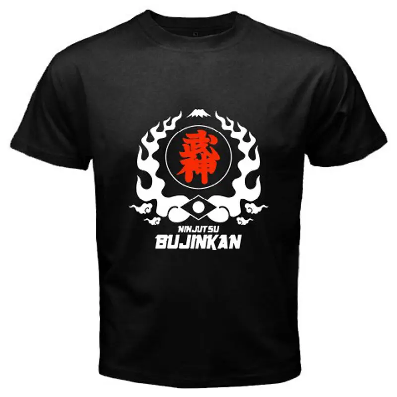 Новинка Ninjutsu Bujinkan логотип Япония Единоборства Мужская Черная Футболка размер S