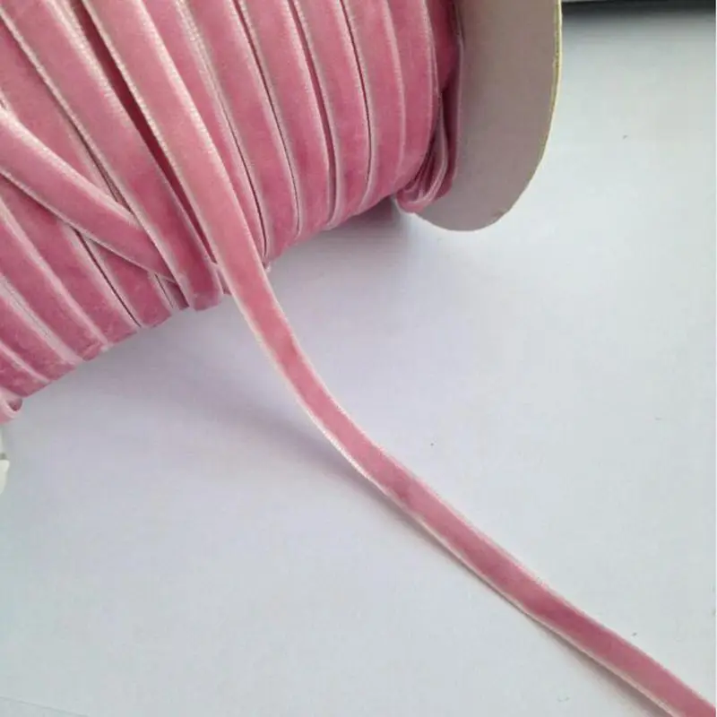 

2/8 "(6 мм) 20 ярдов тонкие бархатные ленты кружевные планки DIY панк рок ожерелье аксессуары для одежды ручной работы