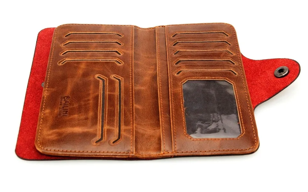 Длинный кожаный чехол бумажник ZENTEII с отделением для карт|card case|wallet card casewallet |