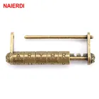 Замок с кодовым замком NAIERDI, античный бронзовый ретро замок из цинкового сплава с 5 буквами и паролем, деревянный ящик для чемодана