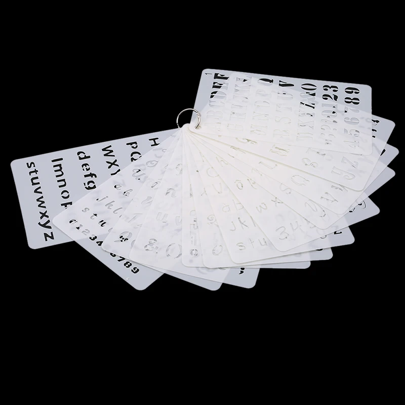 12 шт./компл. трафареты с буквами и цифрами алфавит трафарет для A5 Bullet Journal