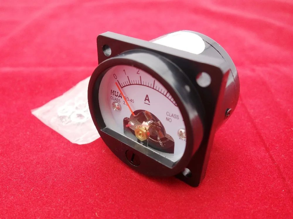 1 шт. аналоговый амперметр DC 0 5 А панель амперметра измеритель тока SO45 вырез