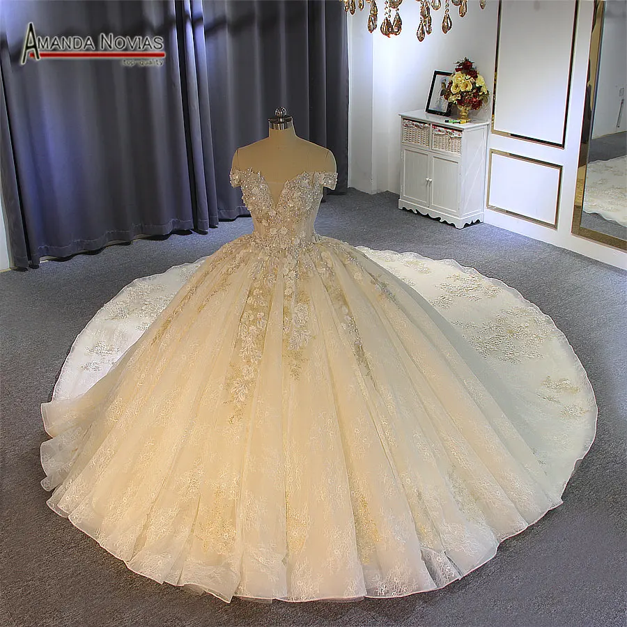 Высококачественное роскошное Бальное Платье Amanda Novias свадебное платье на заказ