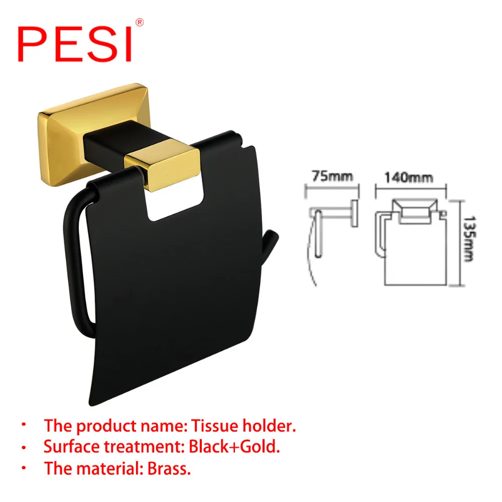 wholesale luxury bathroom accessories bathroom hardware set robe hook towel rail rack ring bar shelf paper holder black and gold free global shipping
