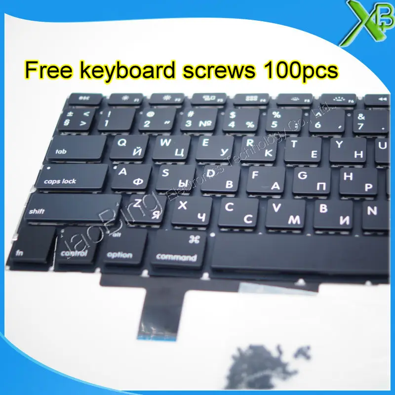 Совершенно новая русская клавиатура A1297 для MacBook Pro 17 1 дюйма маленькая Enter RS + винты