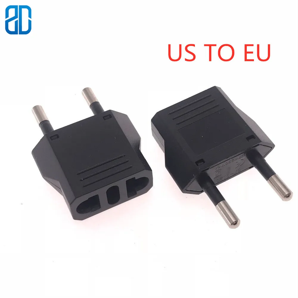 1 шт. 2Pin штепсельная вилка США в ЕС адаптер питания белый дорожный настенное