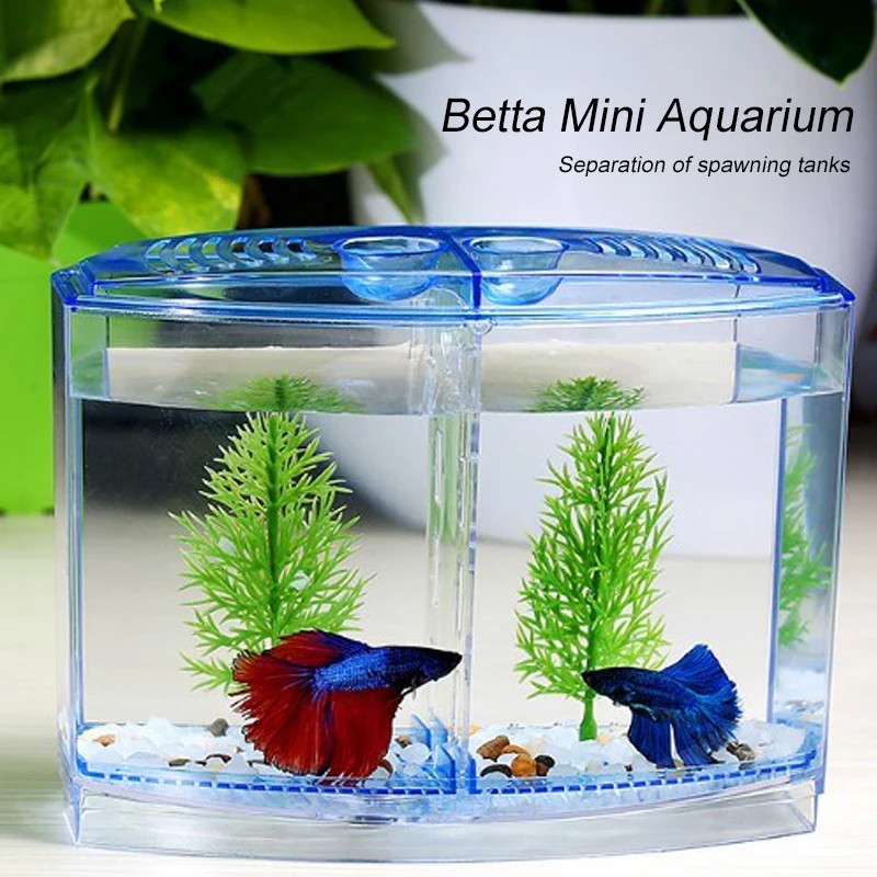 Мини-аквариум для аквариума Betta Box прозрачный светодиодный светильник Arcylic коробка для разведения рыбы двойной Гуппи инкубатор двухслойный