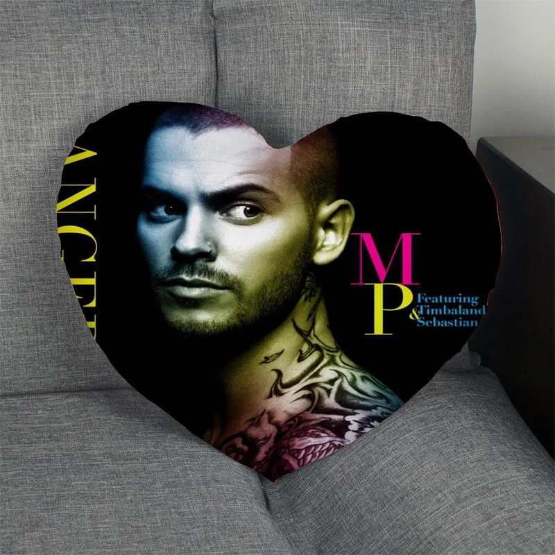 19 Заказная M. Pokora подушка в форме сердечка Наволочка на молнии Обложка свадьба для дома или офиса, декоративные размеры лучший подарок DIY - Цвет: 19