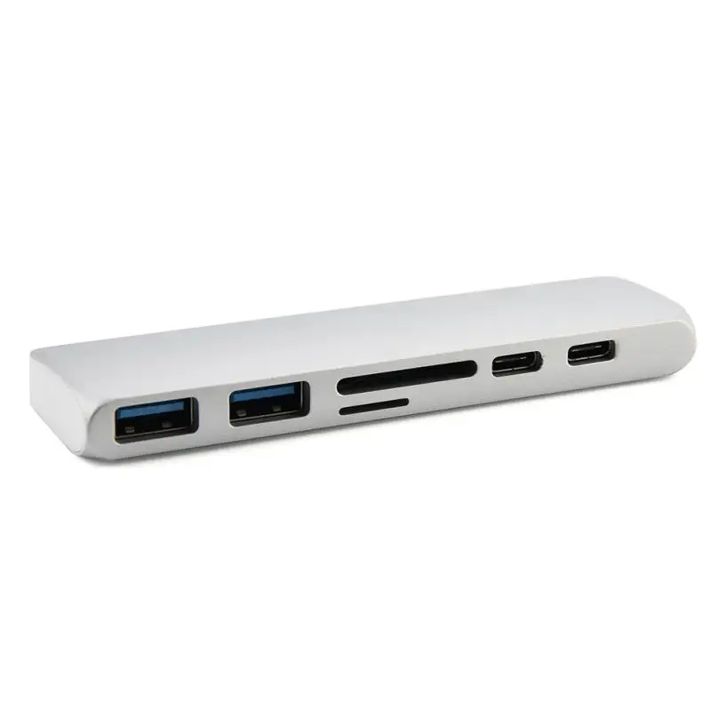 2018 портативный Type-C USB-C концентратор адаптер двойной USB 3 0 Polt с HDMI для MacBook Pro Прямая