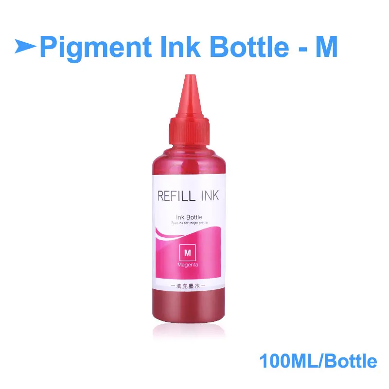 Magenta-100ml 100 мл/бутылка пигментные чернила для Epson L800 L805 L1300 TX109 TX117 S22 CX3900 CX4300 CX7300 принтер чернила пигментные чернила бутылка для Epson - Цвет: Magenta-100ml