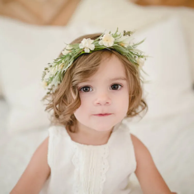 2017 новая летняя модная Заколка цветок для девочек фотосессии корона маленькая