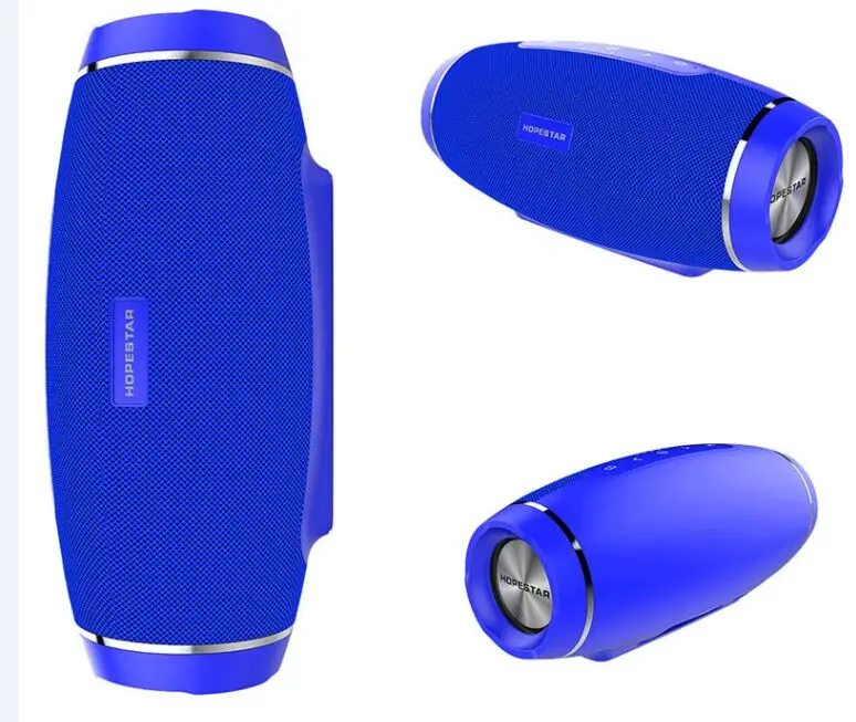 Sky blue HOPESTAR H27 регби Bluetooth динамик беспроводной мини идеальный звук тяжелый бас стерео музыкальный плеер футбол сабвуфер - Цвет: Sky blue
