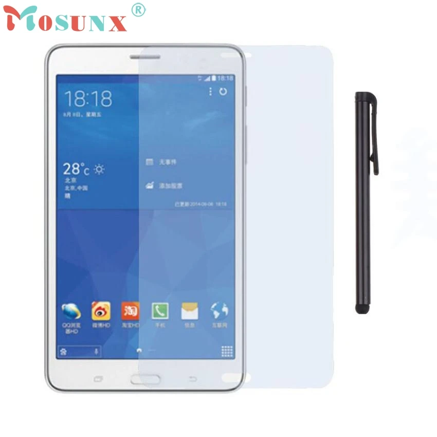 Прозрачная защитная пленка для экрана Galaxy Tab 4 7 дюймов T230 + стилус сенсорного DEC