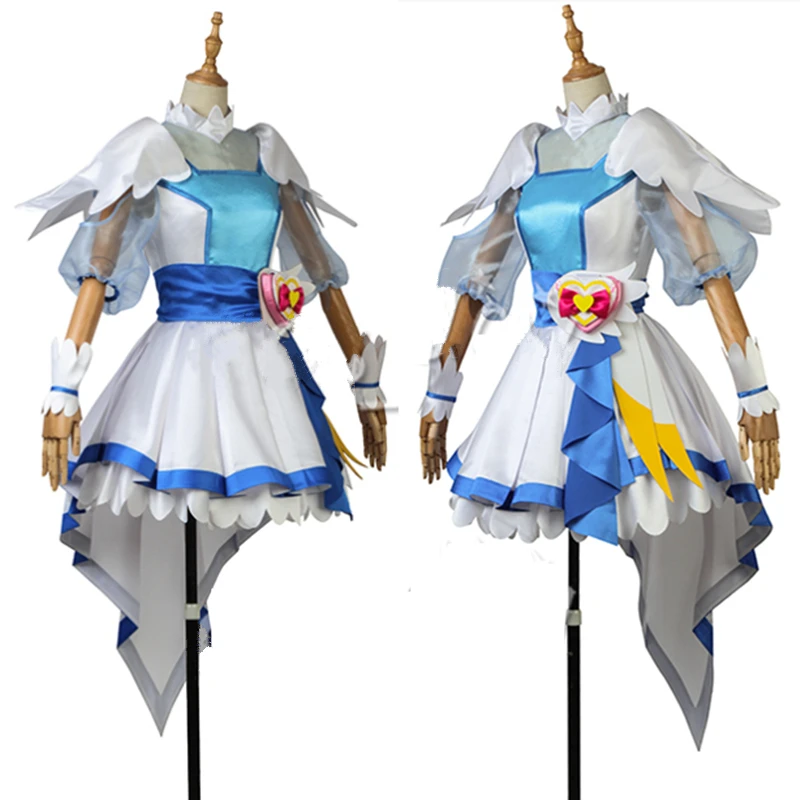Полный комплект взрослый костюм аниме симпатичный милый Precure Hugtto! Cure Ange yakshiji Saaya косплей костюм платье