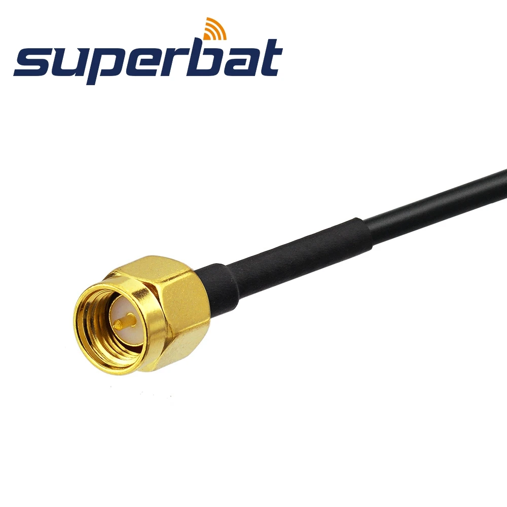 Superbat SMA штекер к прямой MCX RF помощью соединительного кабеля RG174 20 см для