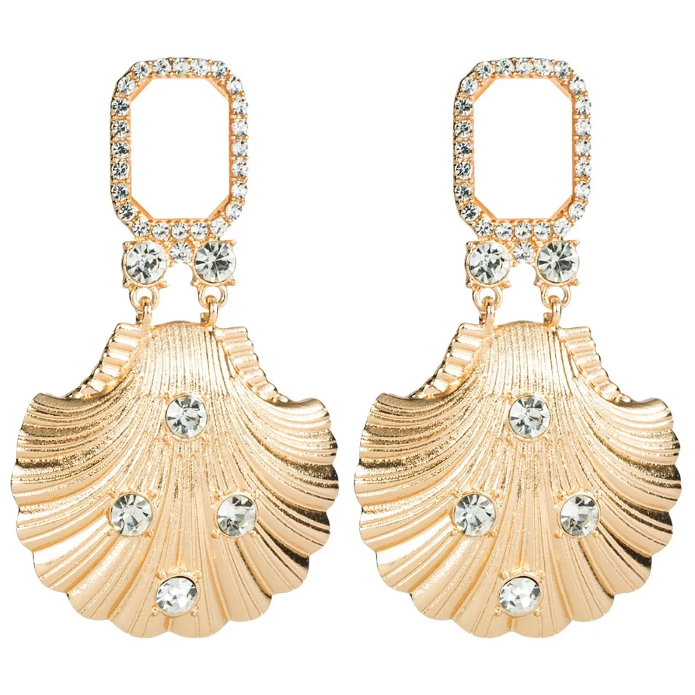 MuHan High-grade Euramerican Alloy Acrylic Earrings For Women Temperament Crystal Long Drop Jewelry Female Love Gift | Украшения и