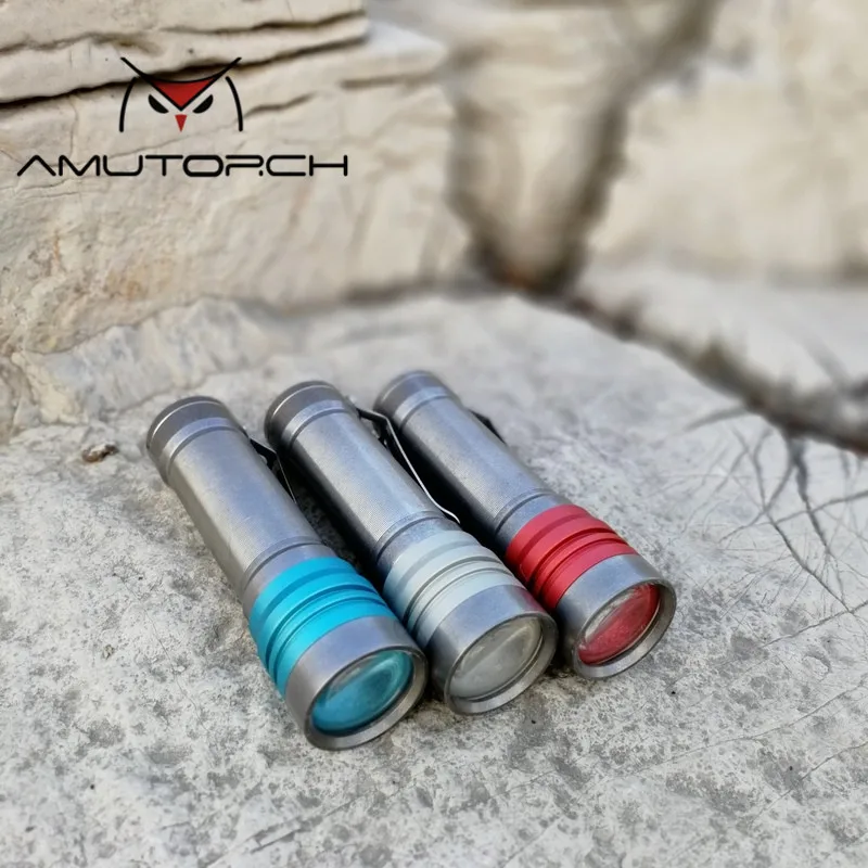 Amutorch AT40 4x Nichia 219C 1100LM выпуклая линза Профессиональный прожектор из титанового