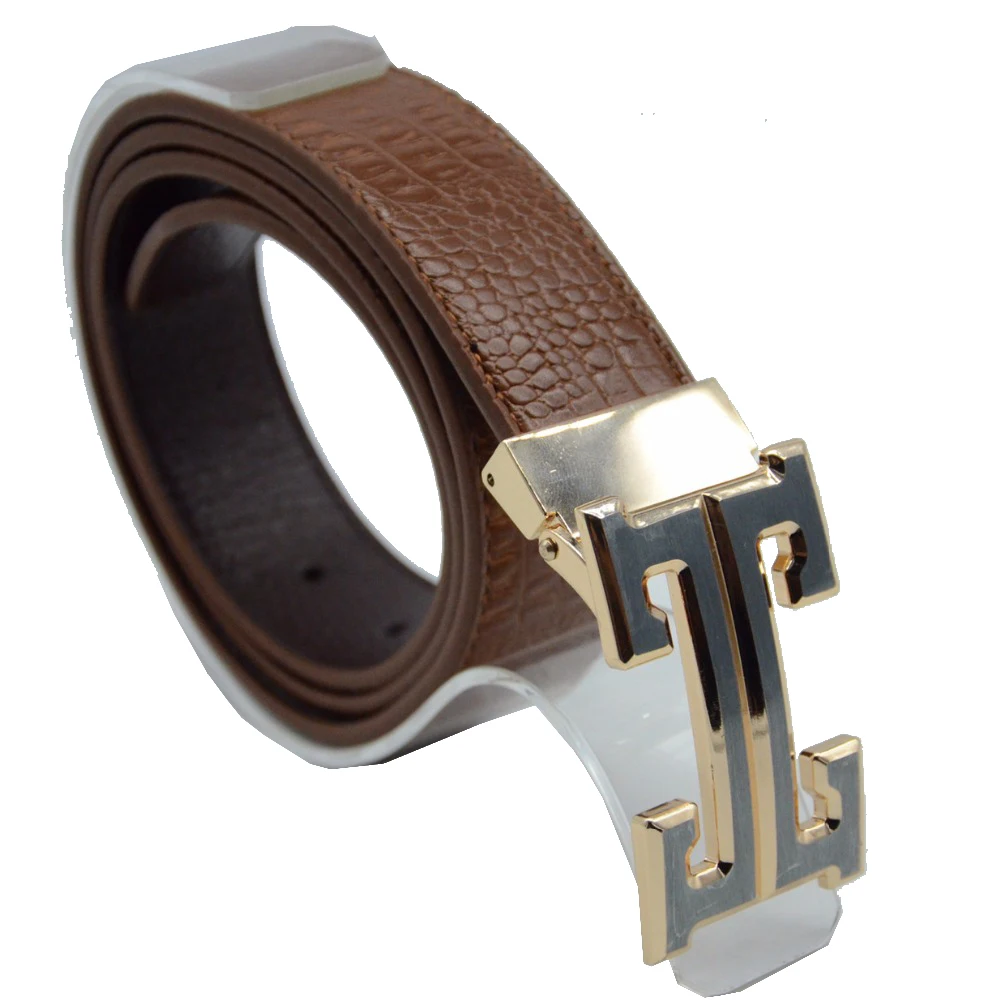 2016 мужская Крокодил Кожаный бренд h мужской ремень гладкой Пряжкой пояса