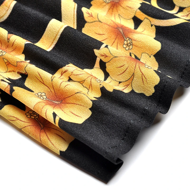 High Quality 2019 Summer Dress Women Vintage Floral Print Pleated Midi Female Dresses Party Holiday | Женская одежда