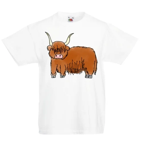 Highland Cattle/детская футболка Топ унисекс для мальчиков и девочек модная брендовая