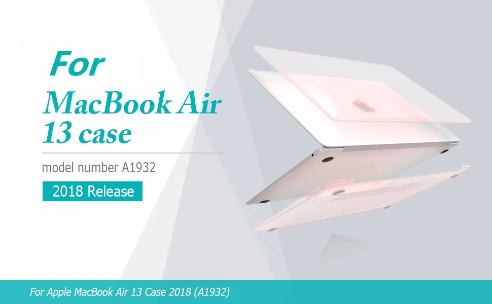 Жесткий чехол Laprop + с клавиатурой для 2018 нового Apple MacBook Air 13-дюймовая модель A1932 Retina