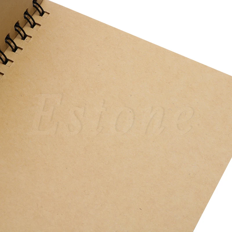 

OOTDTY Retro Spiral Coil Sketchbook Notebook Diary Journal Student Note Pad Book Memo