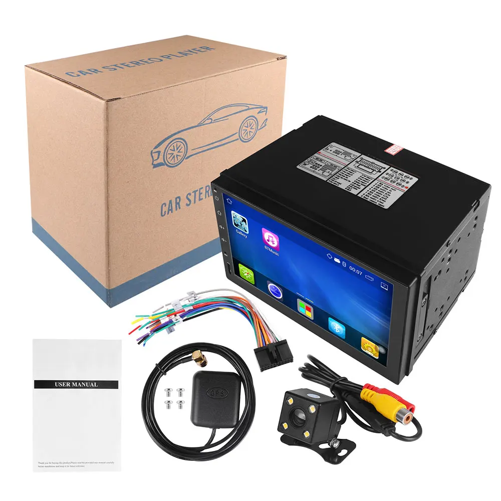 Автомагнитола с 7 дюймовым дисплеем четырёхъядерным процессором ОЗУ 16 ГБ ПЗУ 5 1