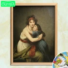 Картина всемирно известная, Автопортрет с дочерью 5D, алмазная живопись сделай сам, квадратная Алмазная вышивка стразы, мозаичная картина