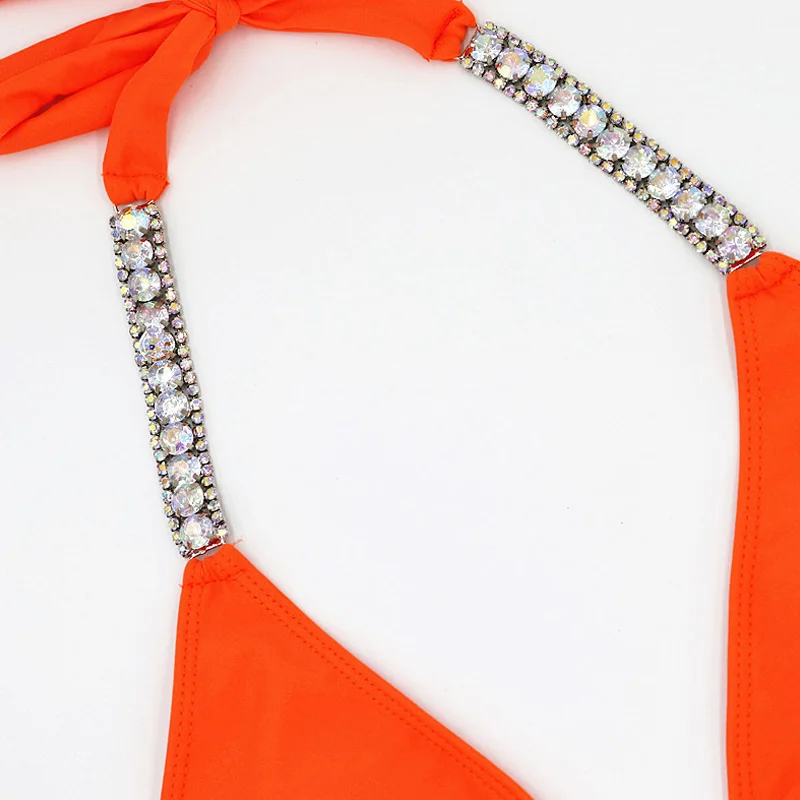 Роскошный блестящий Летний Бикини популярный стиль 2019 комплект из 2 предметов