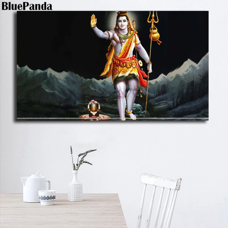 Shiva Portrait индийская религия постер холст картина на стене искусство украшение для