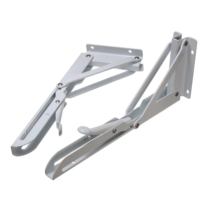 2Pcs/set Triangular Folding Bracket Metal Release Catch Support Bench Table Shelf Home Wall bracket |