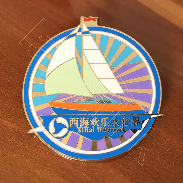 Красочная имитация эмали металлическая фотография с красивым дизайном шпильки