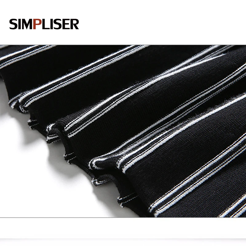 Простая трикотажная плиссированная юбка для женщин 2018 уличная Женская миди с