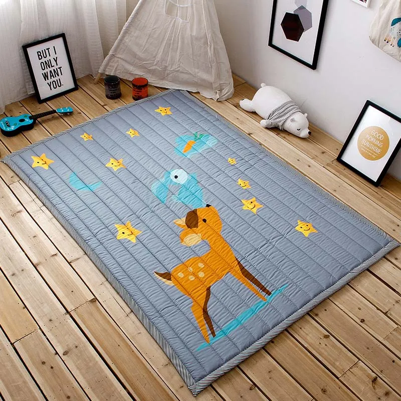 Детский Блестящий утолщенный детский игровой коврик 145x195 см, нескользящий ковер татами для гостиной, детской спальни, одеяло, большие коврики - Цвет: 30