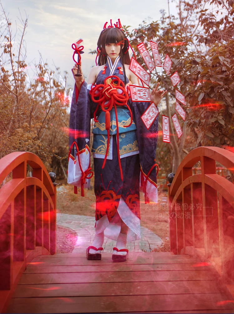 Игра Onmyoji Косплей Костюм SSR Hellspawn Lycorisradiata перед пробуждением Костюм|Игровые