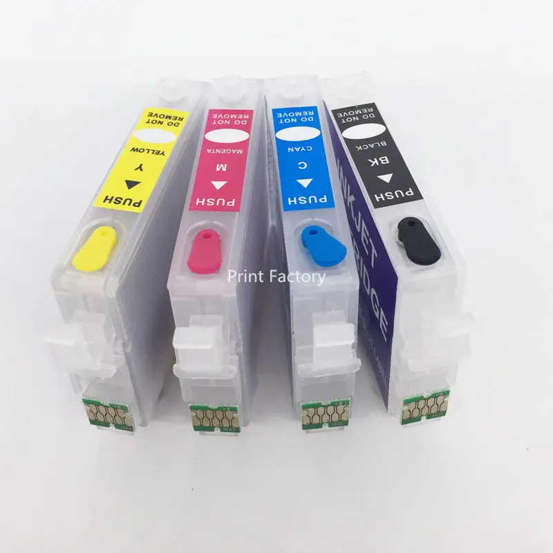 T2001 T2004 заполняемый картридж с чипом для Epson XP 200 300 400 310 410 510 WF 2510|Чернильные