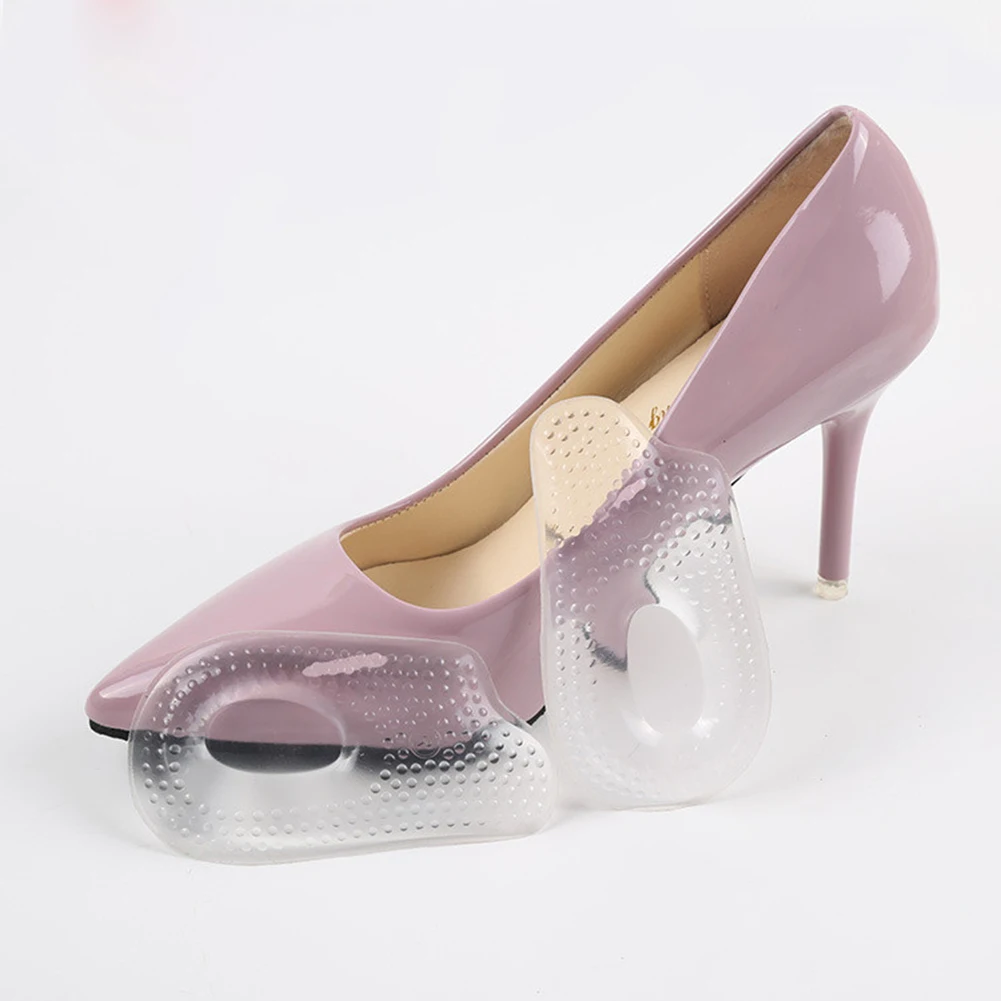 1 пара женских силиконовых гелевых стелек пятки на подушке облегчают боль в ногах