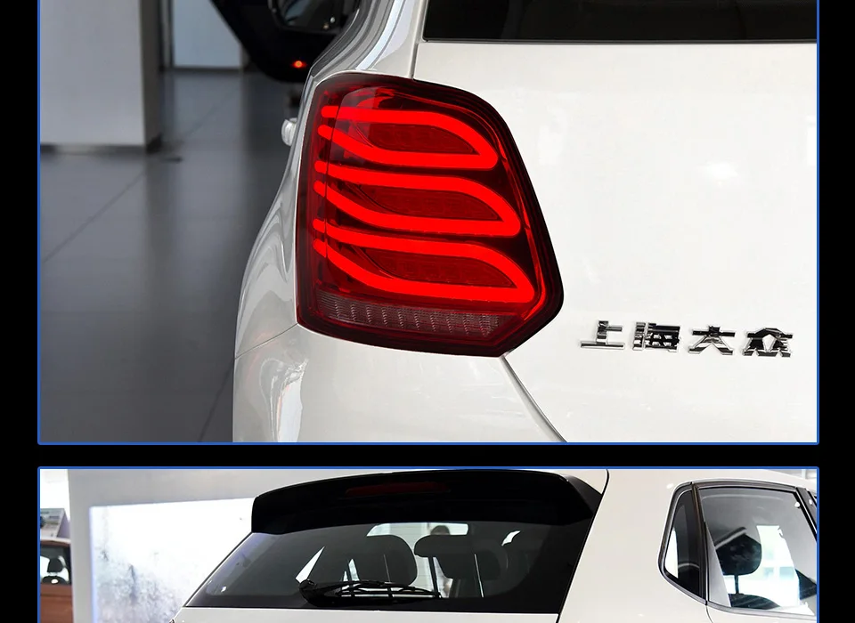 AKD автомобильный Стайлинг для VW Polo задние фонари 2009- Polo Mk6 светодиодный задний фонарь светодиодный DRL Dynami сигнал тормоза заднего хода авто аксессуары