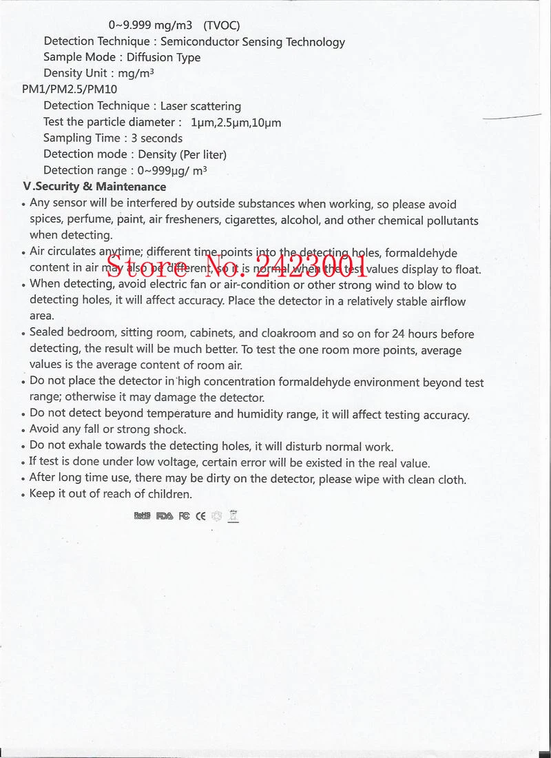 6-in-1 WP6910 PM1.0 PM2.5 PM10 Meter HCHO Air Detector with Rechargeable Lithium Battery | Gas