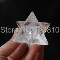 00241 чистый натуральный кварцевый кристалл Меркаба звезда резное Исцеление | Дом и