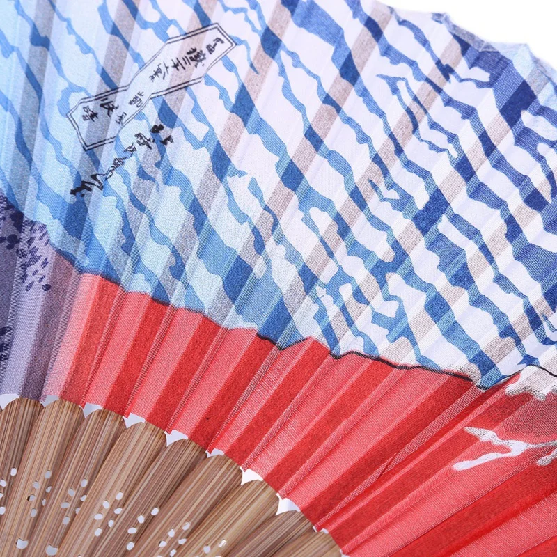 Японский декоративный ручной складной веер из шелка и бамбука можно