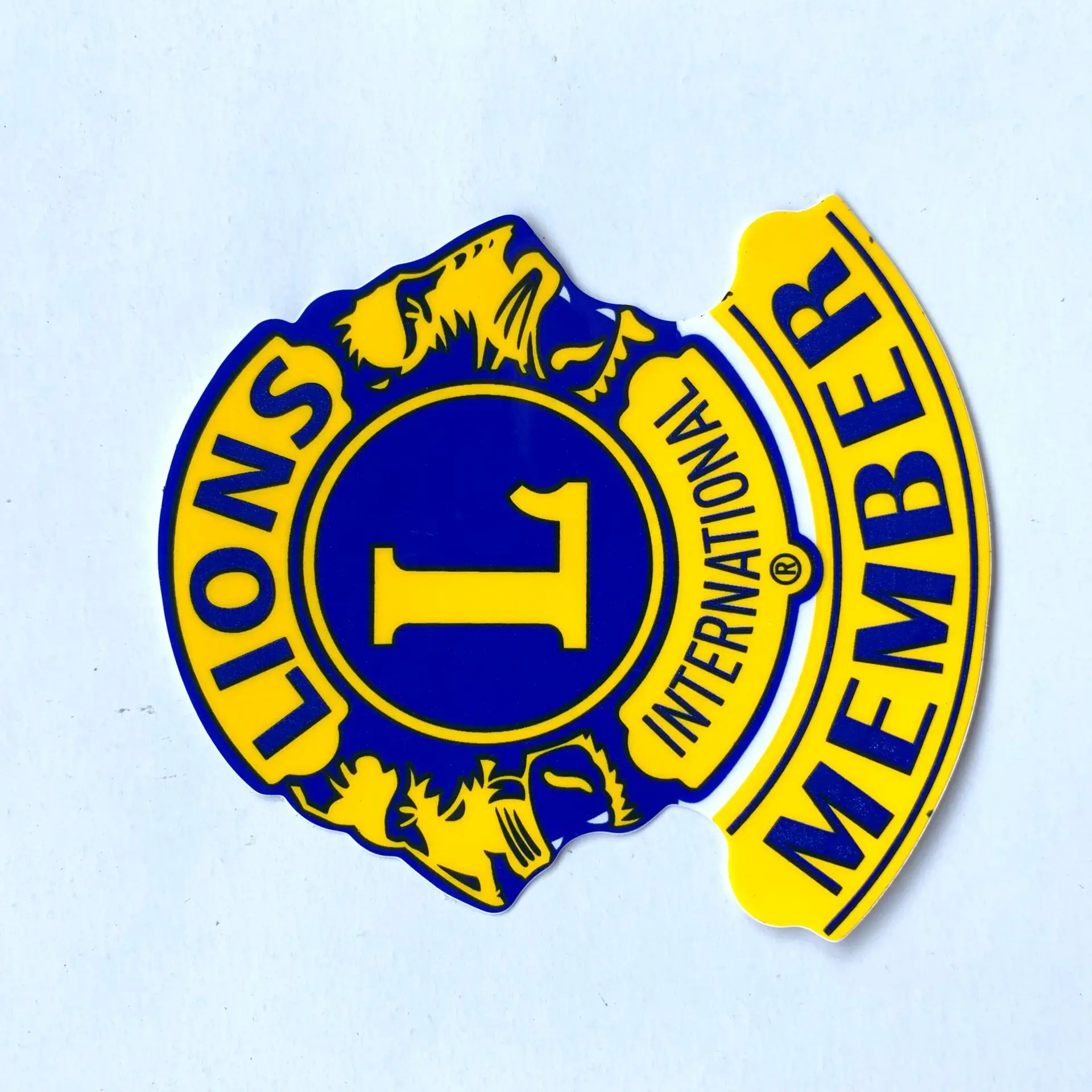 Наклейки FASP Lions Clubs International подходят для дверей автомобильных и мотоциклетных стеклянных магазинов и т. Д - Название цвета: Adhesive sticker