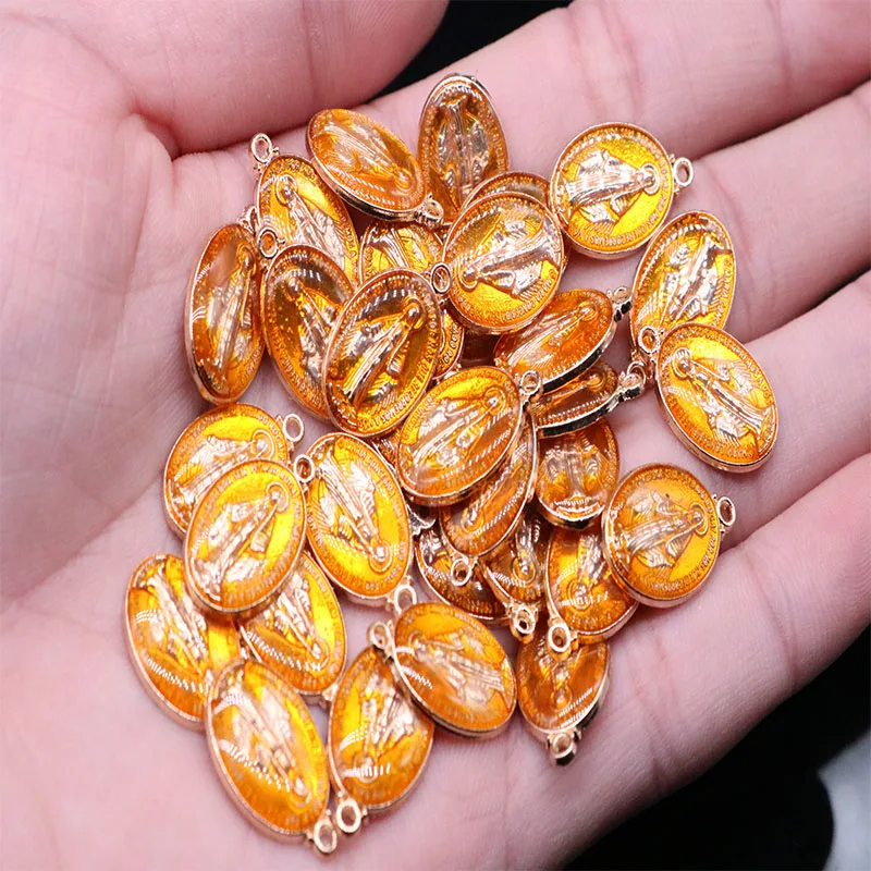 Новая католическая золотая медаль Девы Марии очаровательная мини Золотая Дева