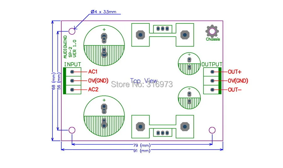 

+/-12V Positive/Negative Voltage Regulator Module Board, Based on 7812 7912